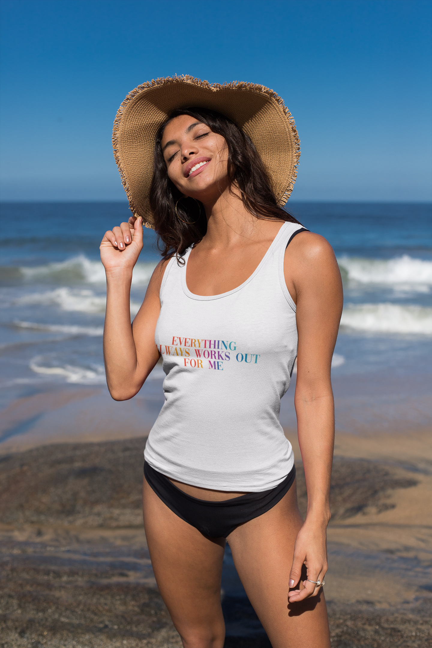 Tank top for women "Everything always works out for me"